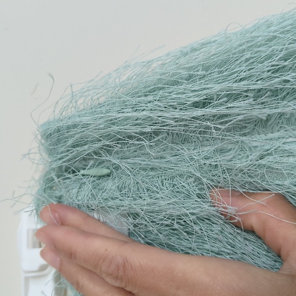 Zara Fringed Midi Skirt pencil straight Sea Green M NWT - Picture 8 of 9